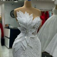Sexy Luxury Wedding Dress, Beads Backless Bridal Dress Bridal Gown - Thumbnail 1