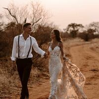 Sexy Lace Wedding Dress, Backless Bridal Dress Bridal Gown - Thumbnail 2