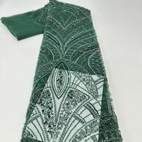 Plus Size Dark Green Mermaid Prom Dress Lace Beaded Crystals Evening Formal Party Second Reception 50th Birthday Engagement Dress - Thumbnail 4