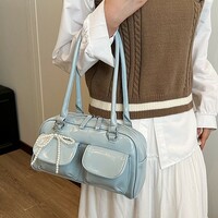 New Simple Leisure  Underarm Bow Bag Trendy Versatile Shoulder Bag - Thumbnail 6