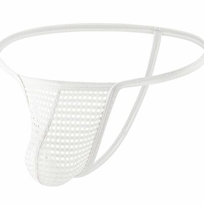 10-pack white ciokicx underwear men's sexy lingerie mesh holes breathable thong t-back tenga underpants e108