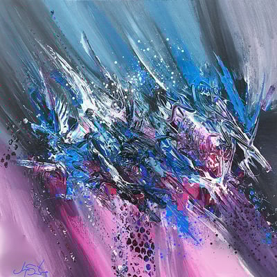 Luminous chaos abstract art print