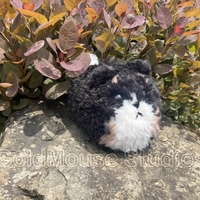 Black/White Fluffy Amigarumi Pomeranian - Thumbnail 3