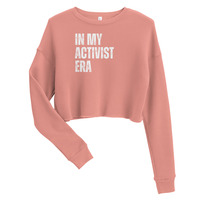 In My Activist Era Womens Cropped Crew Neck Crop Sweatshirt - Thumbnail 2