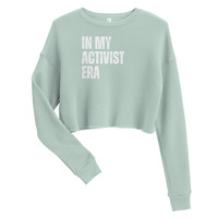 In My Activist Era Womens Cropped Crew Neck Crop Sweatshirt - Thumbnail 4