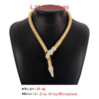  Women Punk Crystal Snake Magnetic Necklace - Thumbnail 8