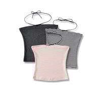 Casual bow tie elastic slim fit tube top - Thumbnail 1