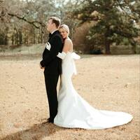 Sexy Sheath Wedding Dress, Bow Sash Satin Bridal Dress Bridal Gown - Thumbnail 2