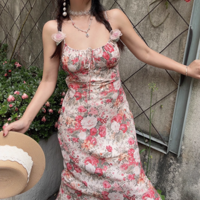 Summer vacation casual sexy hip long skirt dress