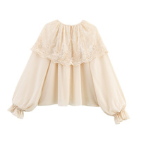 Romantic shirt with cape - Thumbnail 1