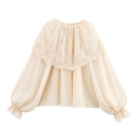 Romantic shirt with cape - Thumbnail 3