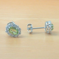 BOXED GIFT SET/Sterling Silver Peridot Pendant & Chain/Peridot Necklace/Peridot Jewellery/Peridot Jewelry/Peridot Earrings/August Birthstone/UK - Thumbnail 4