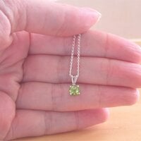 BOXED GIFT SET/Sterling Silver Peridot Pendant & Chain/Peridot Necklace/Peridot Jewellery/Peridot Jewelry/Peridot Earrings/August Birthstone/U - Thumbnail 3