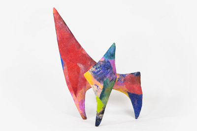 Original Clay Sculpture Artwork - The Animal on the Rock [#SS25SC007] 2025