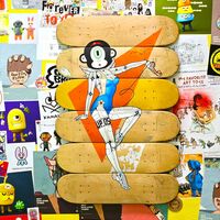 Art Skateboard Painting by Kike Yido "CYBORG UP05"  - Thumbnail 6