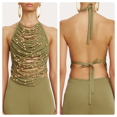 Beaded Fashion Halter-TD