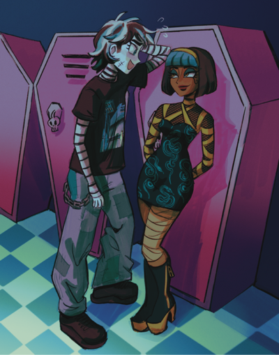 Flirting Clankie Print