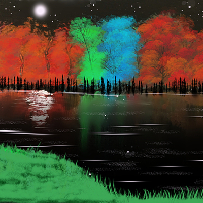 Mystic waterscape art print