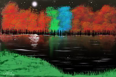 Mystic Waterscape Art Print