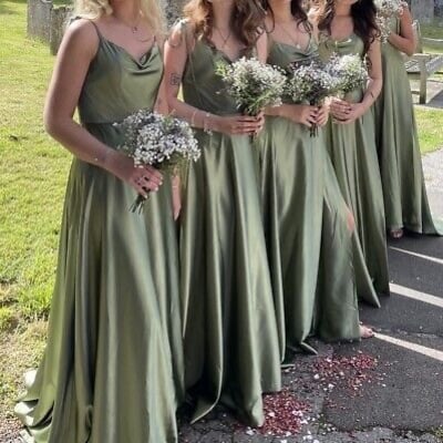 Olive green bridesmaid dresses for wedding party