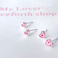 CHERRY & HEART EARRINGS - Thumbnail 1