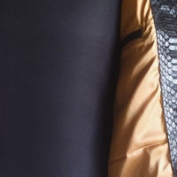 Cafe Racer Snakeskin Leather Jacket - Thumbnail 6