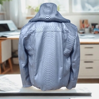 Snakeskin Hoodie Varsity Jacket - Thumbnail 1