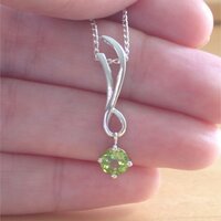 BOXED GIFT SET/Sterling Silver Peridot Star Pendant & Chain/Peridot Necklace/Peridot Jewellery/Peridot Jewelry/Peridot Earrings/August - Thumbnail 3
