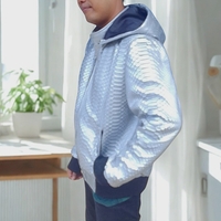 Snakeskin Hoodie Varsity Jacket - Thumbnail 4