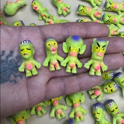 Mini monster men (hand painted rubber)