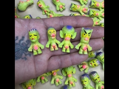 MINI MONSTER MEN (Hand Painted Rubber)