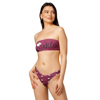 Wine sparkle  bandeau bikini - Thumbnail 1