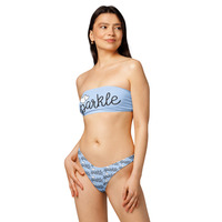 Baby Blue Sparkle bandeau bikini - Thumbnail 1