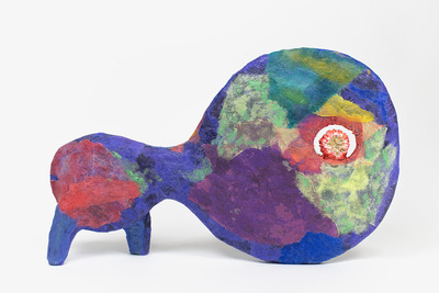 Original Clay Sculpture Artwork - The Animal Basking in the Moonlight [#SS25SC004] 2025