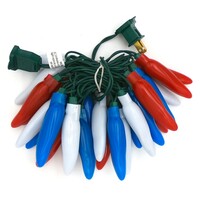 Chili pepper string lights - LED 50 lights - Fiesta Style - mixed colors - recreation old styles FREE SHIP - USA MADE - Thumbnail 1