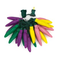Chili pepper string lights - LED 50 lights - Fiesta Style - mixed colors - recreation old styles FREE SHIP - USA MADE - Thumbnail 3