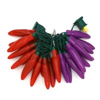 Chili pepper string lights - LED 50 lights - Fiesta Style - mixed colors - recreation old styles FREE SHIP - USA MADE - Thumbnail 7