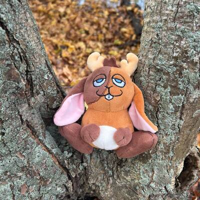 Jackalope keychain plush