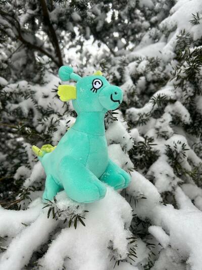 Nessie keychain plush