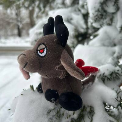 Jersey devil keychain plush