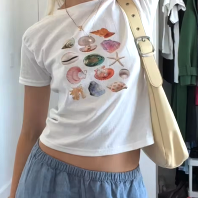 Seashell crop top