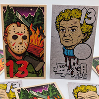 Friday the 13th Jason Voorhees Menko Card - Custom Japanese Vintage Style Trading Card Set - Thumbnail 3