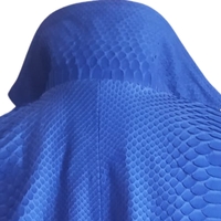 Light Blue Snakeskin Motorcycle Leather Jacket - Thumbnail 1