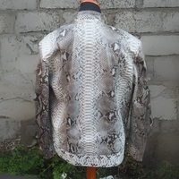 Casual Snakeskin Leather Jacket - Thumbnail 2
