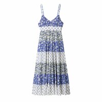 Patchwork Print Layered Slip Dress - Thumbnail 2