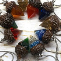 Crystal acorn mystery necklaces - Thumbnail 2