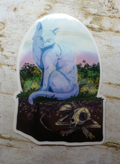 Rainbow Bridge Cat sticker