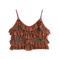 Street Style Beaded Layered Camisole Top - Thumbnail 2