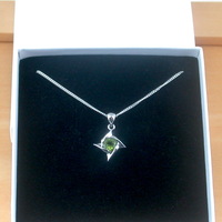 BOXED GIFT /Sterling Silver Peridot Star Pendant & Chain/Peridot Necklace/Peridot Jewellery/Peridot Jewelry/Peridot Earrings/August - Thumbnail 6