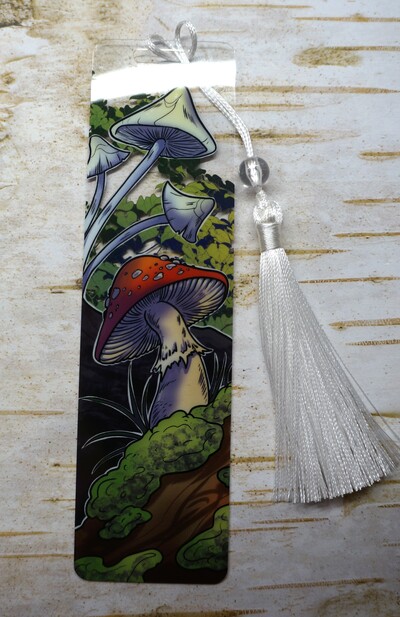 Mushroom Old Growth Clear Bookmark 